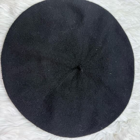 Free People Margot Slouchy Beret Black Wool OS - Picture 13 of 16